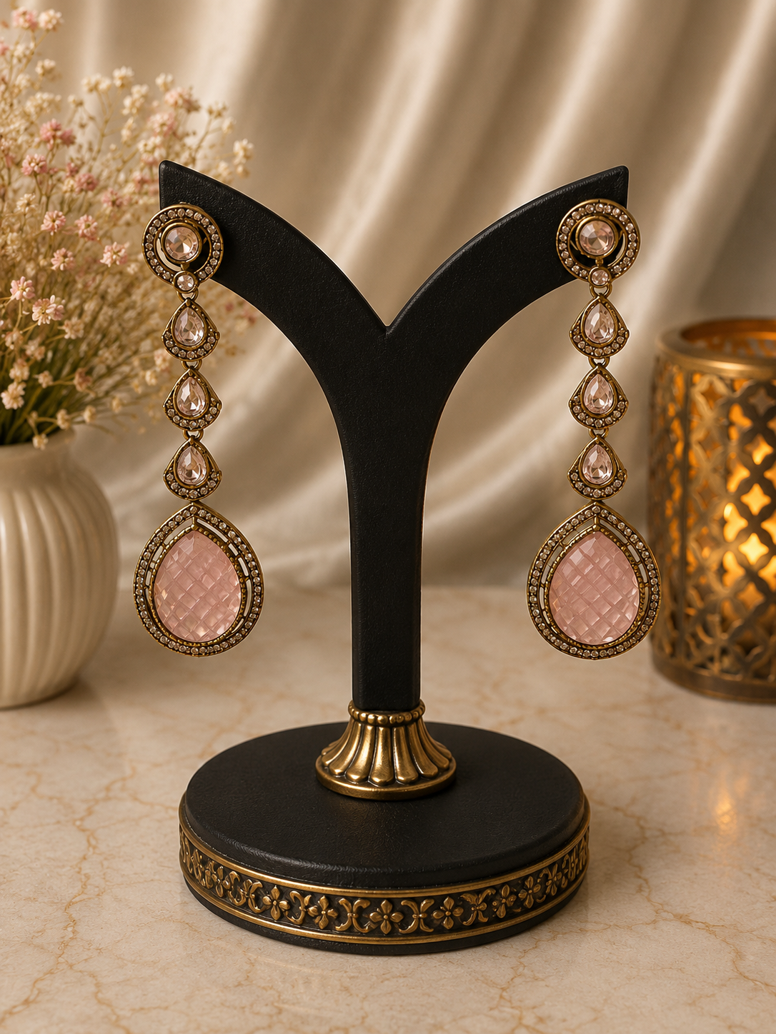 Pink Serenity Drop Earrings