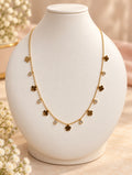 Golden Clover & CZ Charm Necklace ✨