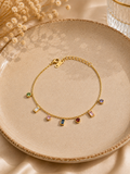 Multicolor Crystal Charm Bracelet