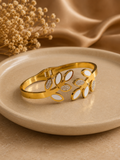 Golden Leaf Cuff Bracelet