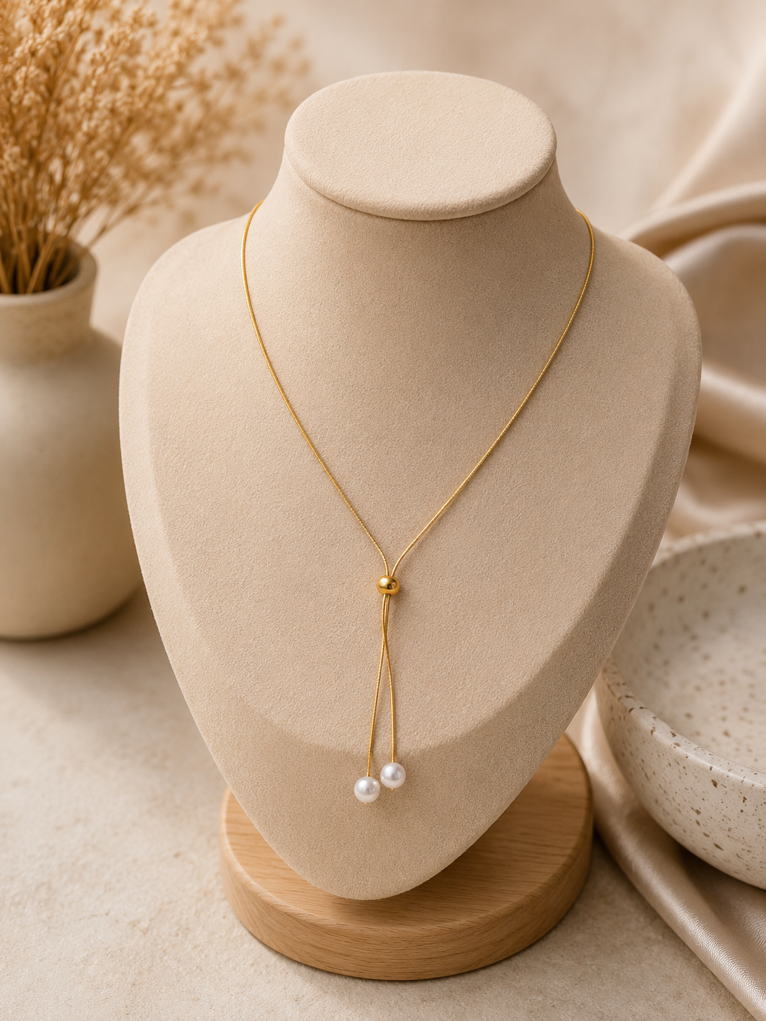 Pearl Y Necklace