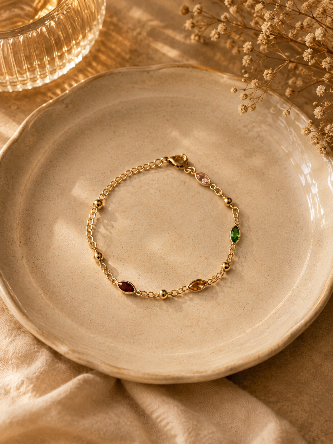Aurora Gemstone Link Bracelet