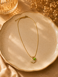Lucky Clover Green Charm Necklace
