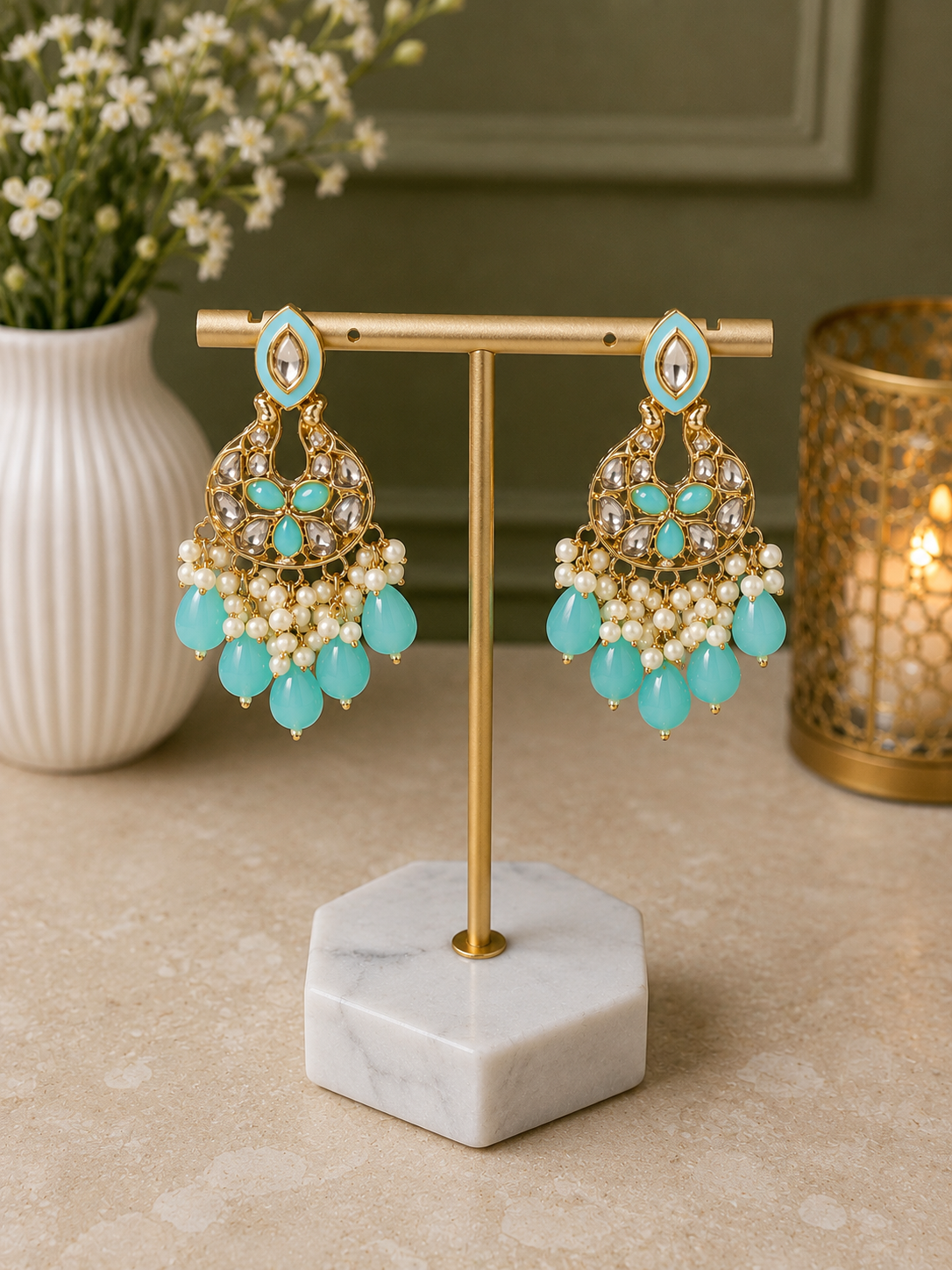 Pastel Aqua Earrings