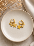 Triple Star Charm Earrings