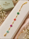 Multicolor Floral Beaded Bracelet