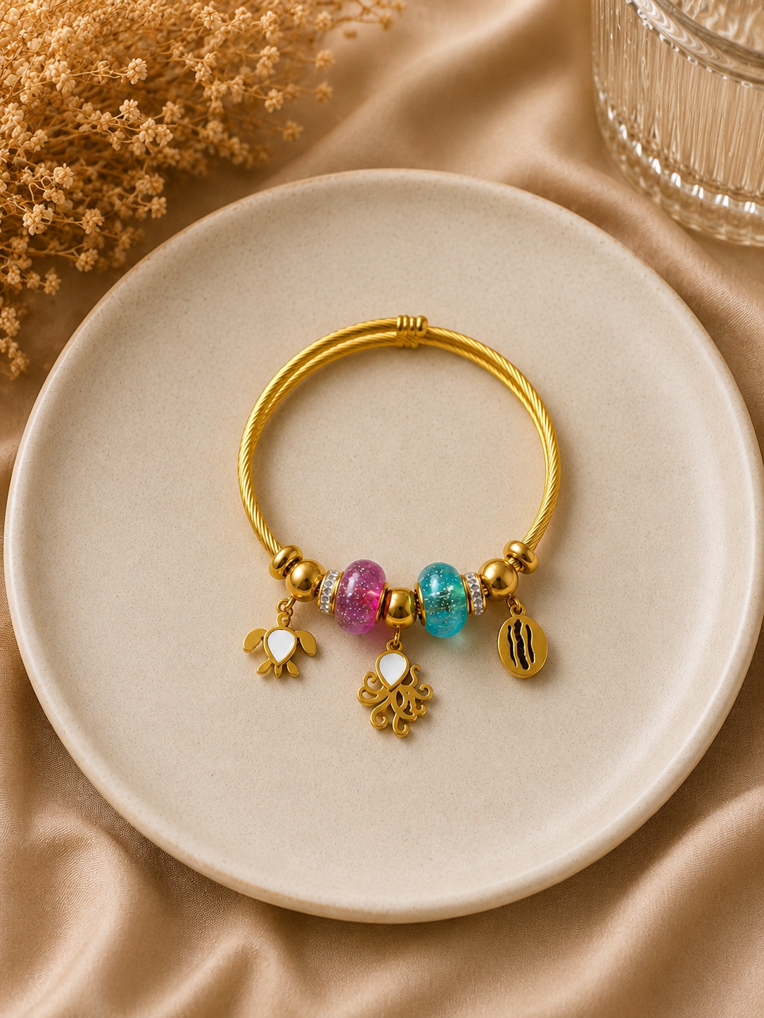 Pandora-Style Charm Bracelet – Multicolor