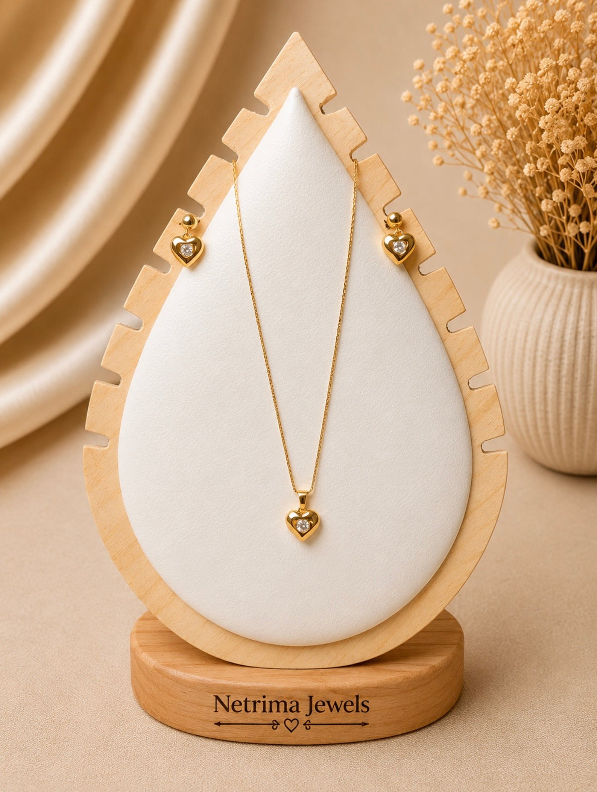 Heartbeat Love Necklace & Earring Set