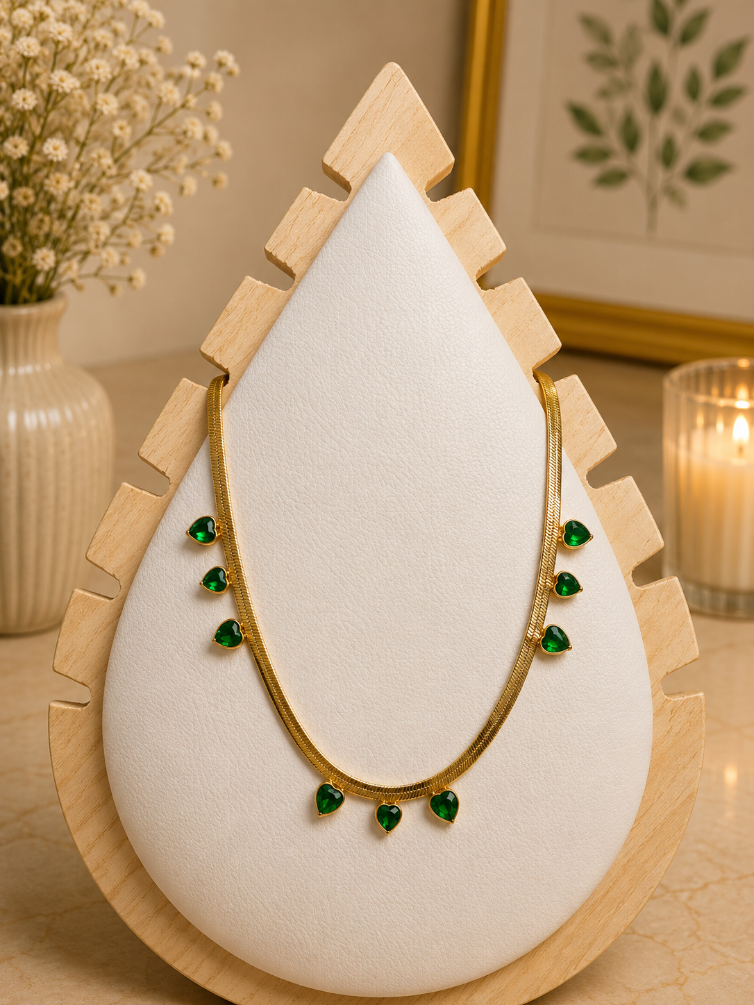Emerald Heart Necklace