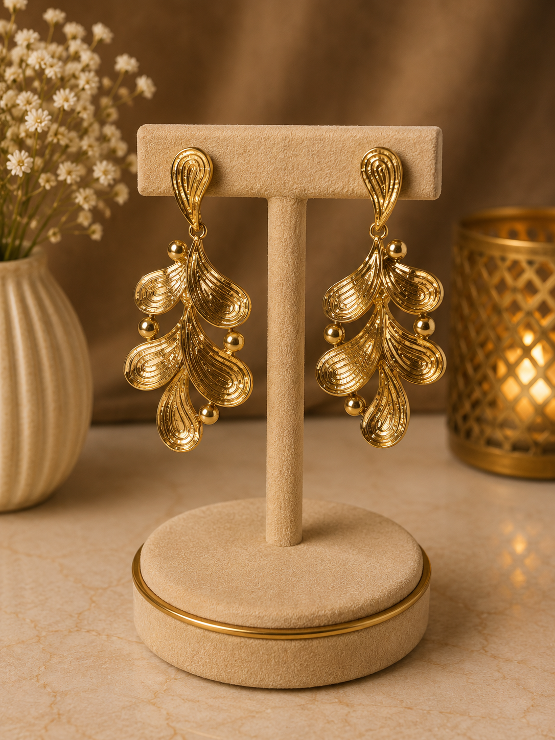 Golden Cascade Earrings