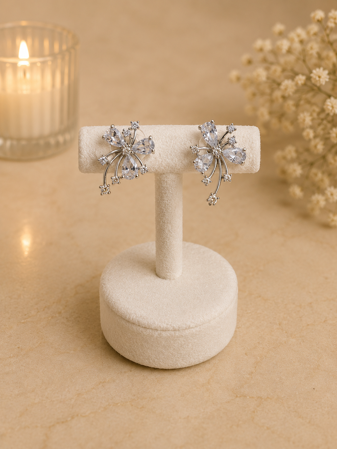 Crystal Blossom Burst Earrings