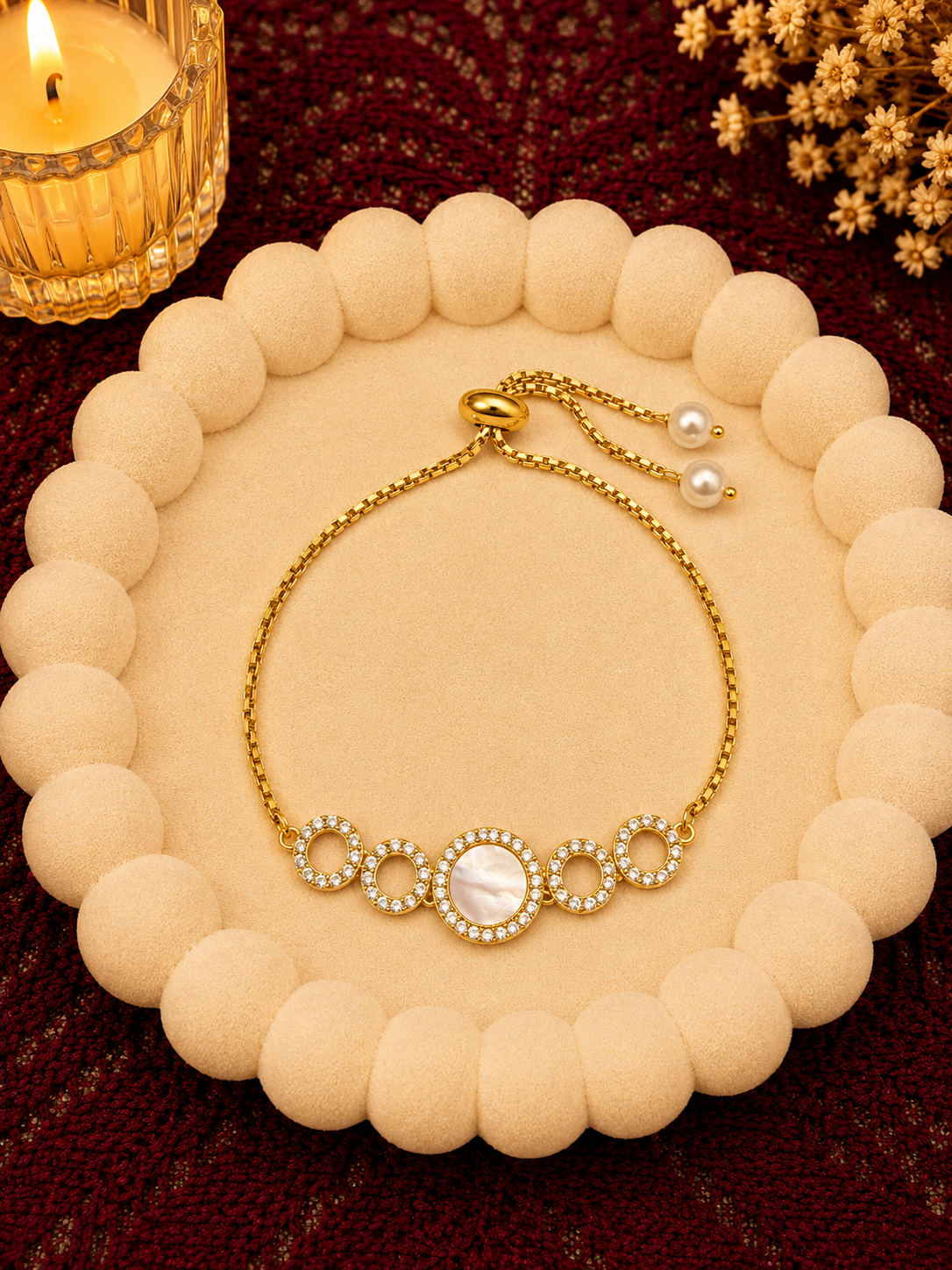 Luna Pearl Bracelet – Gold