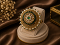 Emerald Bloom Kundan Ring