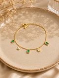 Emerald Dangle Bracelet