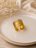 Golden Leaf Cuff Ring