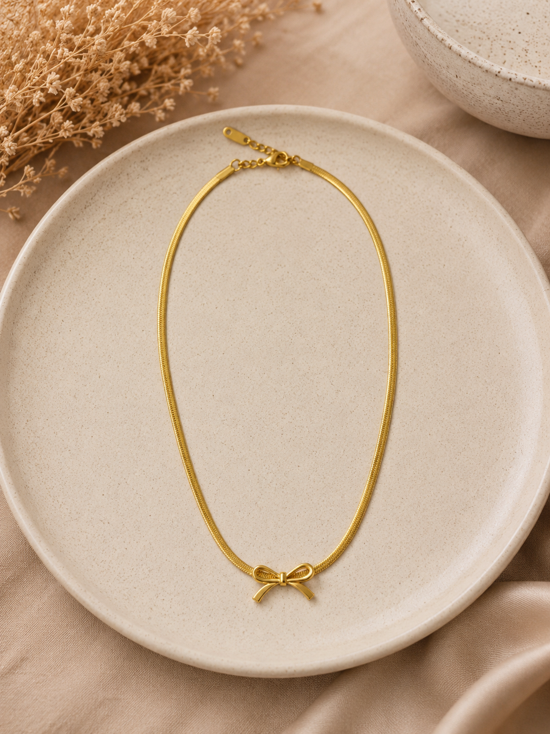 Bow Charm Necklace