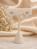 Solitaire Huggie Hoop Earrings