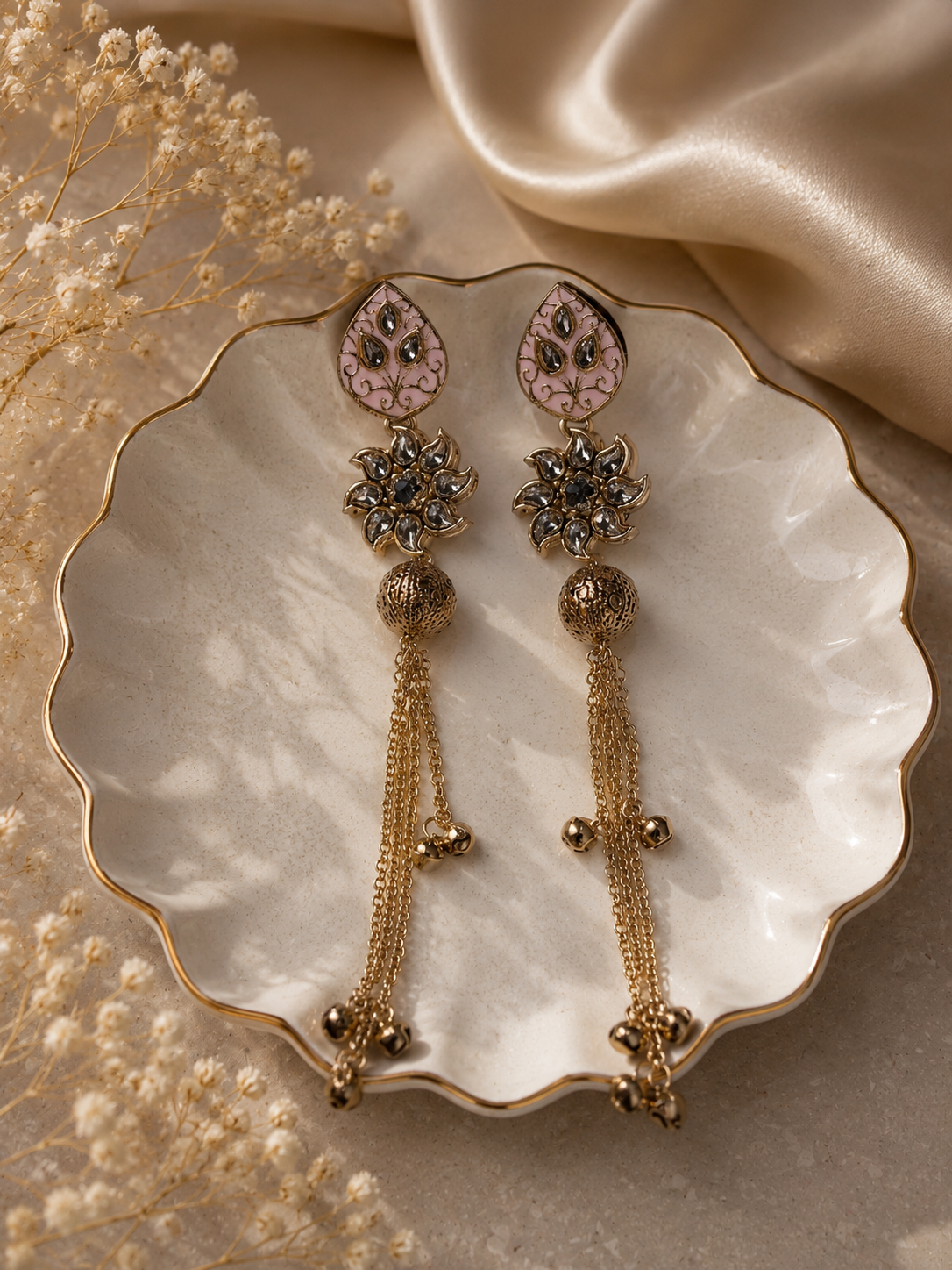 Blush Noor Tassel Earring