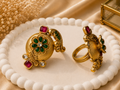 Antique Peacock Floral Ring
