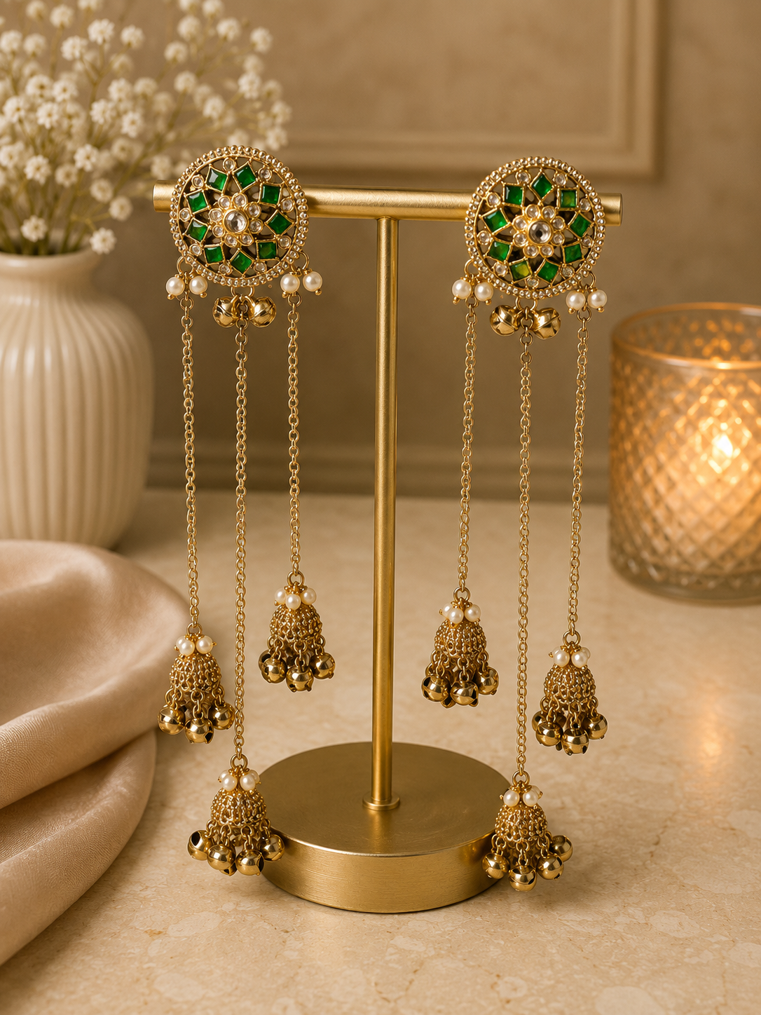 Royale Green Jhumkas
