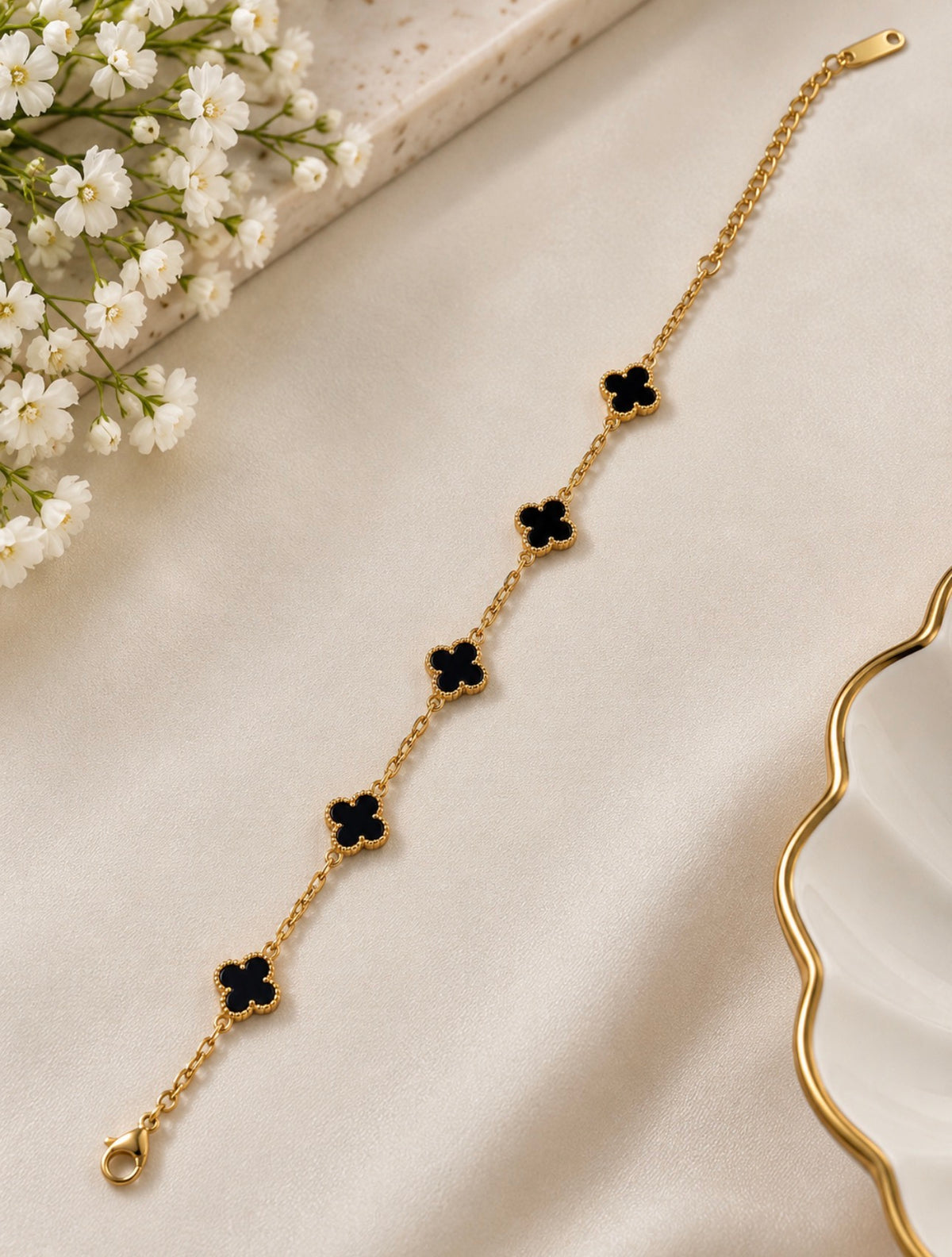 Midnight Clover Luxe Bracelet
