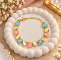 Pastel Bloom Charm Bracelet