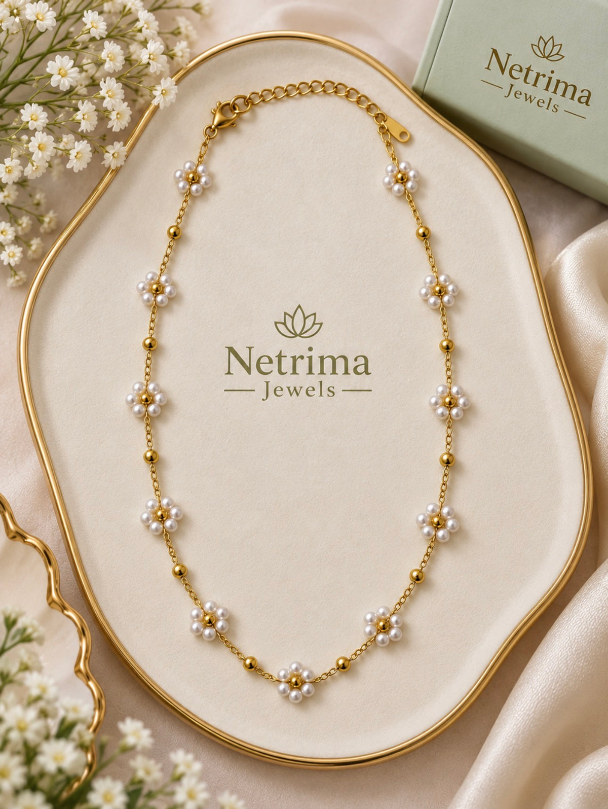 🤍
Pearl Blossom Necklace