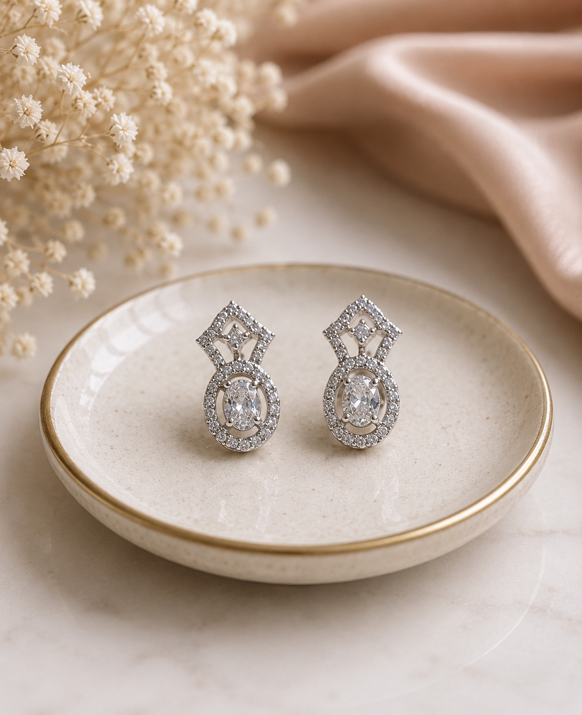 Crown Drop Earrings