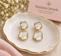 Mother of Pearl Bloom Drop Earrings