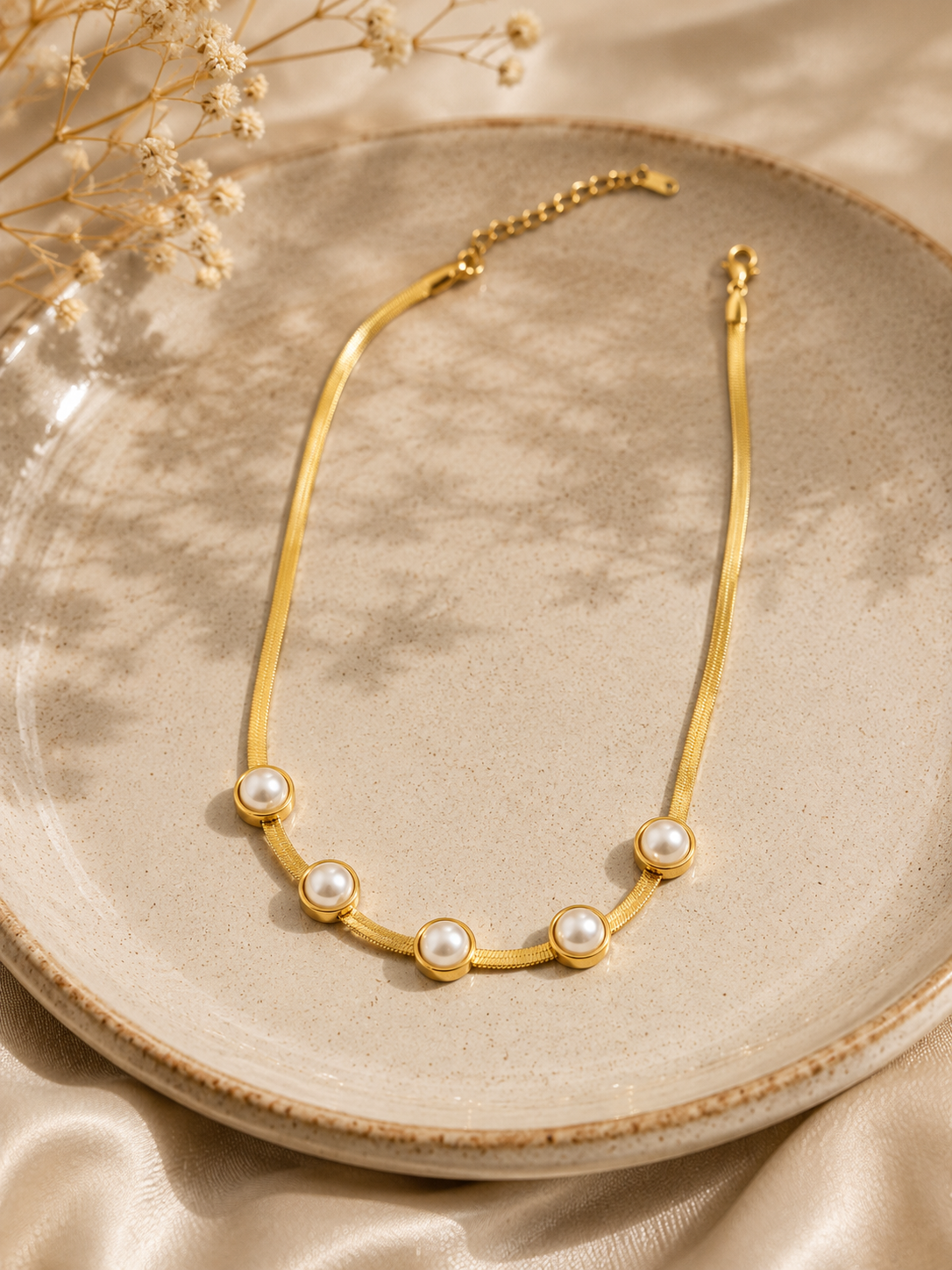 Pearl Station Necklace