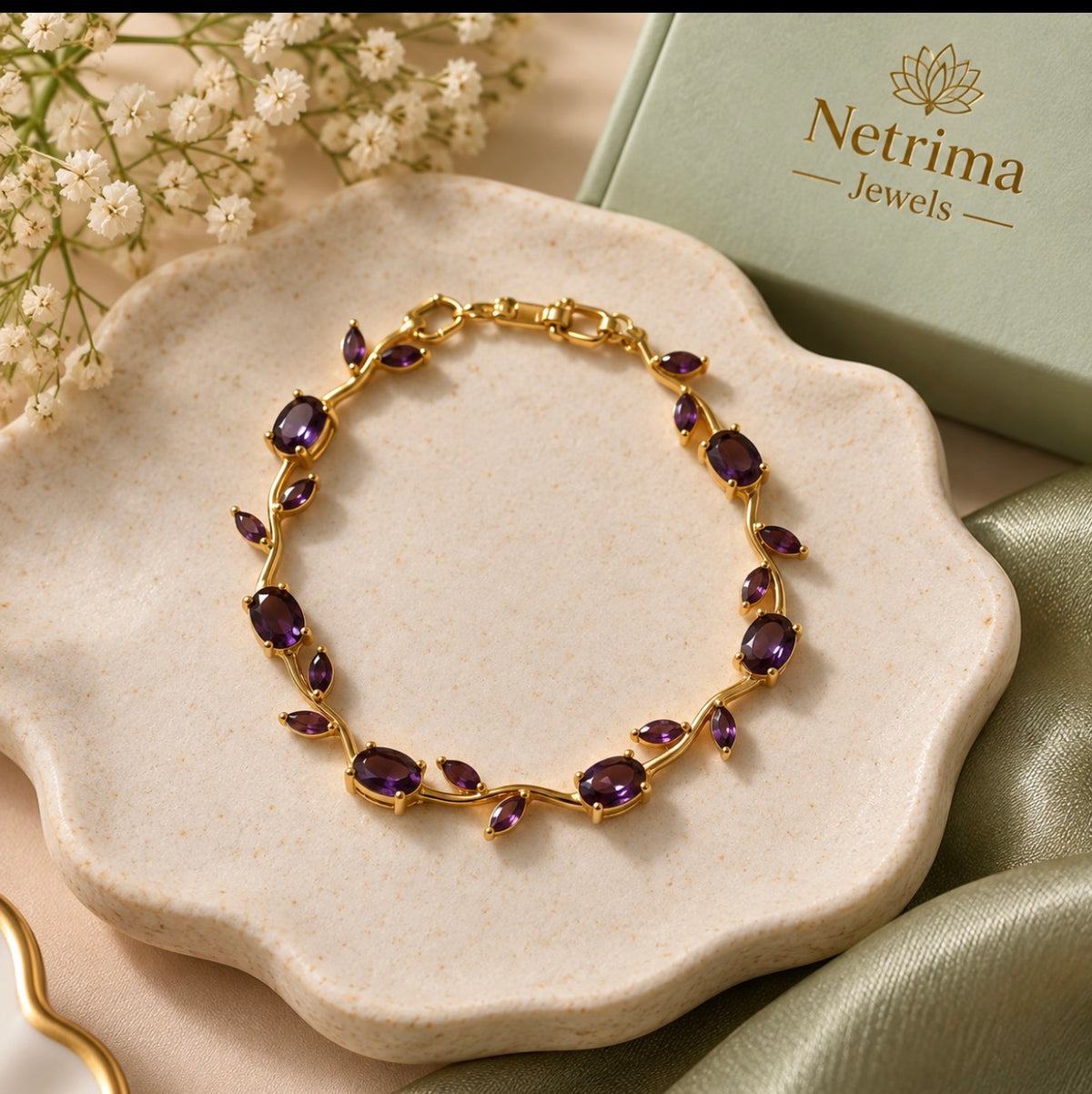 Purple Tulip Bracelet