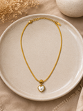 Pearl Heart Pendant Necklace