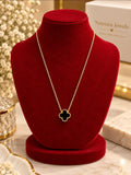 Noir Clover Pendant Necklace