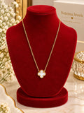 Clover Pearl Pendant Necklace