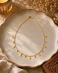 Golden Teardrop Charm Necklace